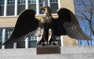 Small Plaque Under the Eagle image. Click for full size.
