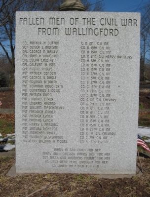 Fallen Men Of The Civil War Marker. Click for full size. Fallen Men Of The Civil War Marker image. Click for full size.