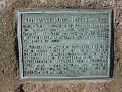 Nehemiah Royce House Marker image. Click for full size.