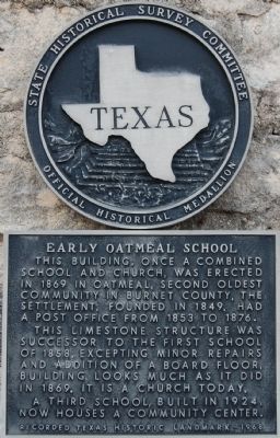 Early Oatmeal School Marker image. Click for full size.