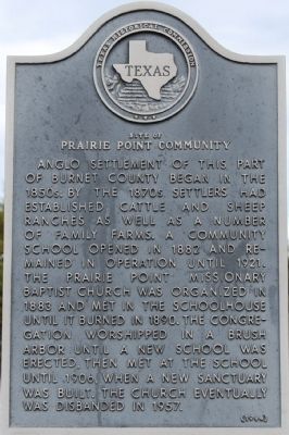 Site of Prairie Point Community Marker image. Click for full size.