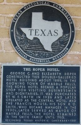 The Roper Hotel Marker image. Click for full size.