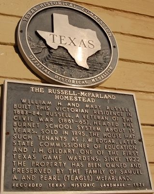 The Russell-McFarland Homestead Marker image. Click for full size.