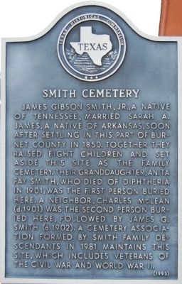 Smith Cemetery Marker image. Click for full size.