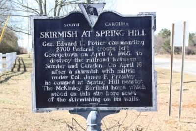 Skirmish at Spring Hill Marker. Click for full size. Skirmish at Spring Hill Marker image. Click for full size.
