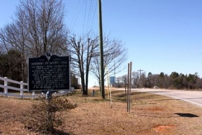 Skirmish at Spring Hill Marker, looking west along Spring Hill Road (State Road 31-7). Click for full size. Skirmish at Spring Hill Marker, looking west along Spring Hill Road (State Road 31-7) image. Click for full size.