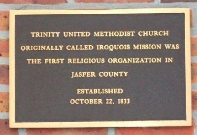 Trinity United Methodist Church Marker image. Click for full size.