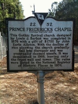 Prince Frederick's Chapel Marker (front) image. Click for full size.