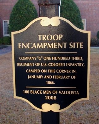 Troop Encampment Site Marker image. Click for full size.