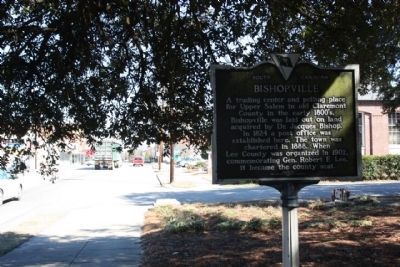 Bishopville Marker, looking westward along South Main Street image. Click for full size.