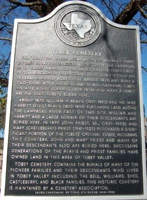 Tobey Cemetery Marker image. Click for full size.