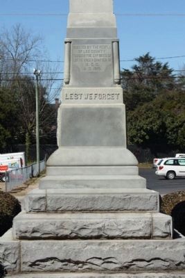 Monument to the Confederate Dead ,east face image. Click for full size.
