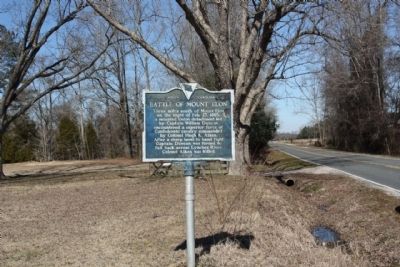 Battle of Mount Elon Marker, looking east image. Click for full size.
