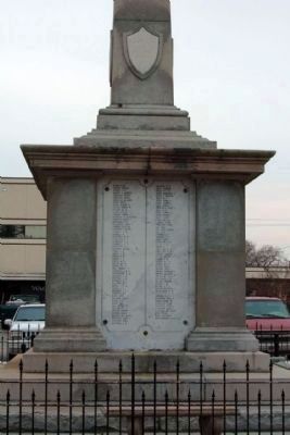 Sumter District Confederate Dead, North face image. Click for full size.