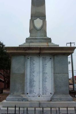 Sumter District Confederate Dead, West face image. Click for full size.