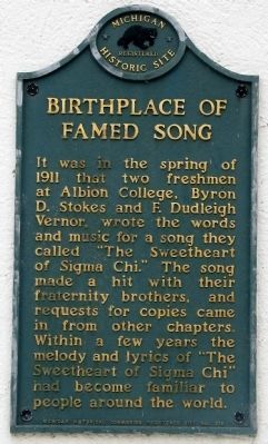 Birthplace of Famed Song Marker image. Click for full size.