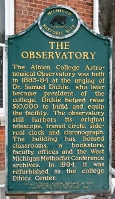 Former The Observatory Marker. Click for full size. Former The Observatory Marker image. Click for full size.