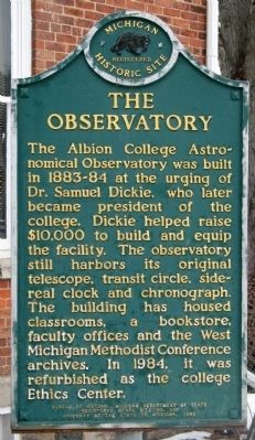 Former The Observatory Marker image. Click for full size.