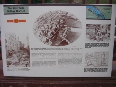 The West Side Milling District Marker. Click for full size. The West Side Milling District Marker image. Click for full size.