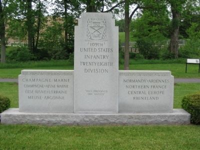 109th Infantry Regiment Memorial. Click for full size. 109th Infantry Regiment Memorial image. Click for full size.