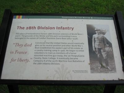 The 28th Division Infantry Marker. Click for full size. The 28th Division Infantry Marker image. Click for full size.