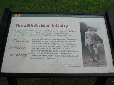 The 28th Division Infantry Marker image. Click for full size.