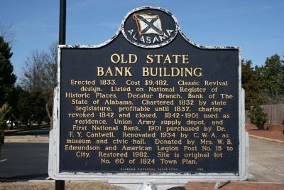 Old State Bank Building Marker. Click for full size. Old State Bank Building Marker image. Click for full size.