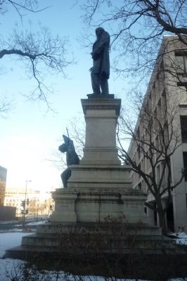 Albert Pike Monument, west face image. Click for full size.