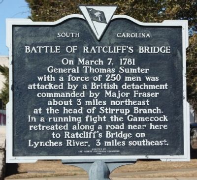 Battle of Ratcliff's Bridge Marker image. Click for full size.