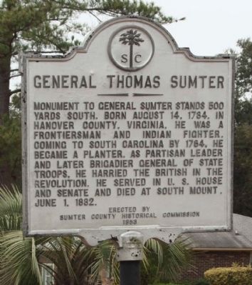 General Thomas Sumter Marker image. Click for full size.