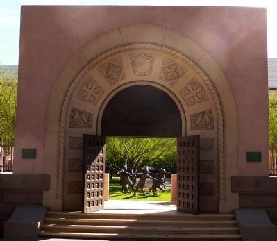 The St. Mary's School Entrance Arch and Doors image. Click for full size.