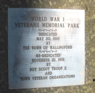 World War I Veterans Memorial Park Marker image. Click for full size.