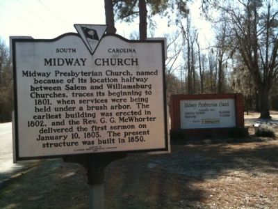 Midway Church Marker image. Click for full size.