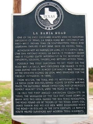 La Bahia Road Marker image. Click for full size.