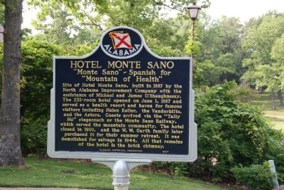 Hotel Monte Sano Marker image. Click for full size.
