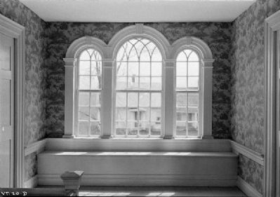 Interior photo of Paladian windows in the Governor Jonas Galusha Homestead image. Click for full size.