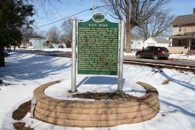 Erie and Kalamazoo Rail Road / Rail Road Marker image. Click for full size.
