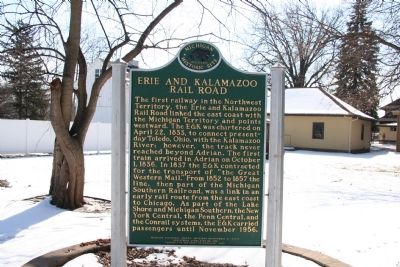 Erie and Kalamazoo Rail Road / Rail Road Marker image. Click for full size.