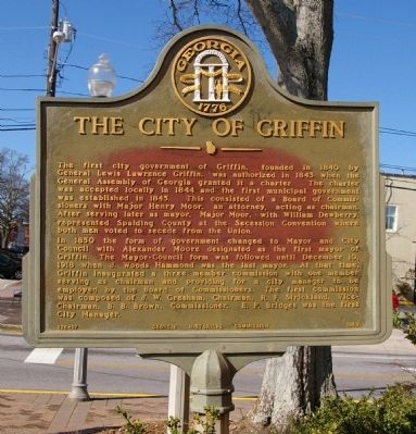 The City of Griffin Marker image. Click for full size.
