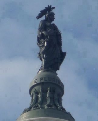 The Statue of Freedom - <i> E Pluribus Unum</i> image. Click for full size.