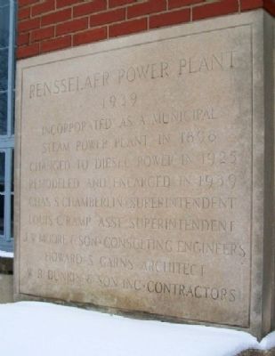 Rensselaer Power Plant Marker. Click for full size. Rensselaer Power Plant Marker image. Click for full size.