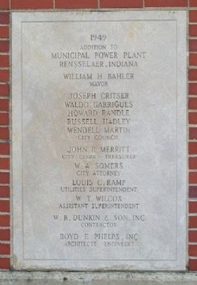 Rensselaer Power Plant 1949 Addition Marker image. Click for full size.