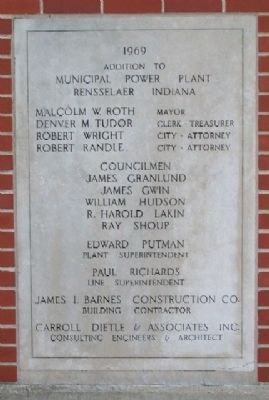 Rensselaer Power Plant 1969 Addition Marker image. Click for full size.