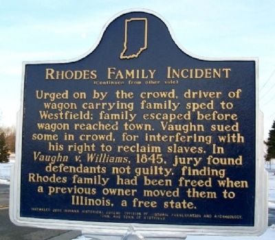 Rhodes Family Incident Marker (Side B) image. Click for full size.