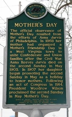 Mother's Day In Albion Marker (Reverse). Click for full size. Mother's Day In Albion Marker (Reverse) image. Click for full size.