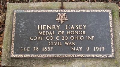 Henry Casey Grave Marker. Click for full size. Henry Casey Grave Marker image. Click for full size.