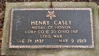 Henry Casey Grave Marker image. Click for full size.