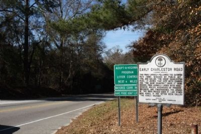 Early Charleston Road Marker, looking south along North King’s Highway (State Road 261) image. Click for full size.