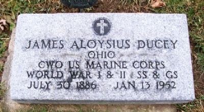 Ducey Grave Marker. Click for full size. Ducey Grave Marker image. Click for full size.