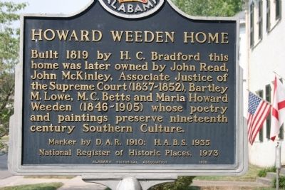 Howard Weeden Home Marker image. Click for full size.